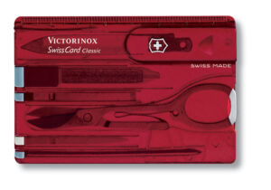Швейцарская карточка VICTORINOX SwissCard Classic, 10 функций, полупрозрачная красная — изображение 2