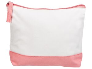 Косметичка хлопковая Cotton, белый/пыльно-розовый — изображение 3