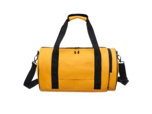 Сумка спортивная TORBER MOBI, желтая, полиэстер 900D с PU покрытием, 45 х 25 х 25 см — изображение 6