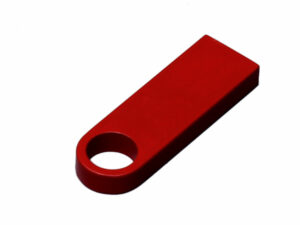 USB 3.0-флешка на 32 Гб с мини чипом и круглым отверстием, красный — изображение 3