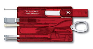 Швейцарская карточка VICTORINOX SwissCard Classic, 10 функций, полупрозрачная красная — изображение 3