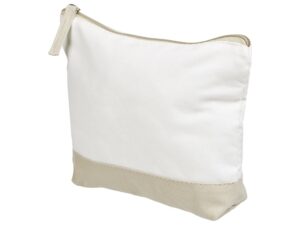 Косметичка хлопковая Cotton, белый/бежевый — изображение 2