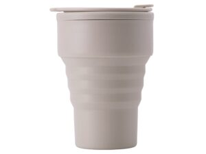 Силиконовый складной стакан GoCup, бежевый — изображение 2