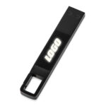 USB 2.0- флешка на 32 Гб c подсветкой логотипа Hook LED, темно-серый, белая подсветка