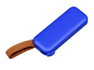 USB-флешка промо на 16 Гб прямоугольной формы, выдвижной механизм, синий — изображение 2