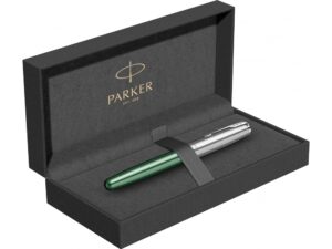 Перьевая ручка Parker Sonnet Essentials Green SB Steel CT, перо: F, цвет чернил: black, в подарочной упаковке. — изображение 12
