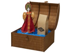 Подарочный набор: кукла фарфоровая, чай Малина с мятой, красный — изображение 4
