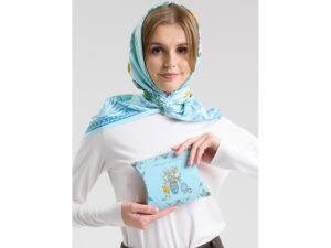 Платок Мелодия хрусталя, голубой — изображение 9