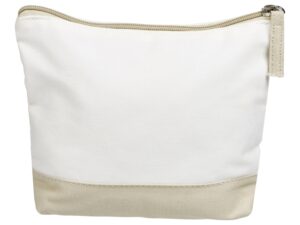 Косметичка хлопковая Cotton, белый/бежевый — изображение 4