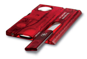 Швейцарская карточка VICTORINOX SwissCard Classic, 10 функций, полупрозрачная красная — изображение 4