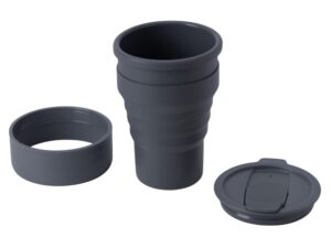 Силиконовый складной стакан GoCup, темно-серый — изображение 3