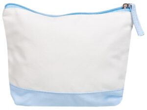 Косметичка хлопковая Cotton, белый/голубой — изображение 4