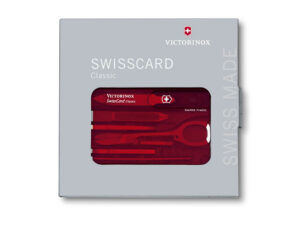 Швейцарская карточка VICTORINOX SwissCard Classic, 10 функций, полупрозрачная красная — изображение 5