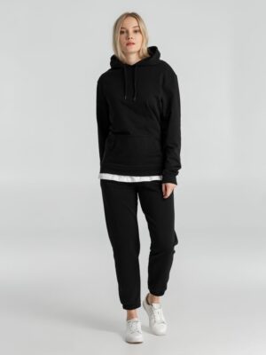 Толстовка с капюшоном унисекс Hoodie, черная — изображение 11