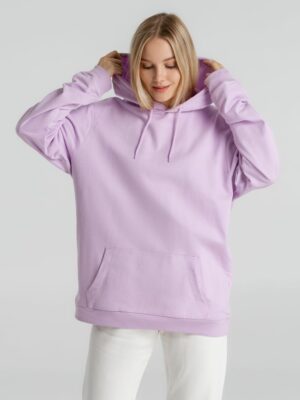 Толстовка с капюшоном унисекс Hoodie, сиреневая — изображение 11