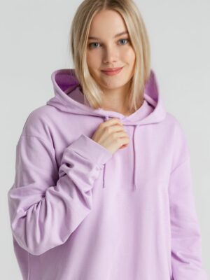 Толстовка с капюшоном унисекс Hoodie, сиреневая — изображение 13