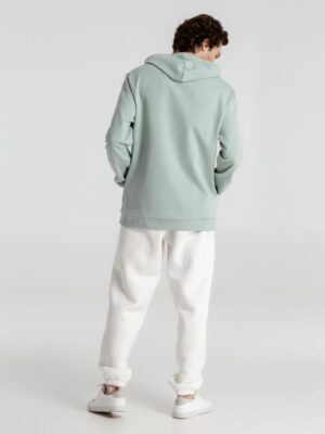 Толстовка с капюшоном унисекс Hoodie, серо-зеленая — изображение 12
