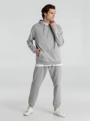 Толстовка с капюшоном унисекс Hoodie, серый меланж — изображение 9