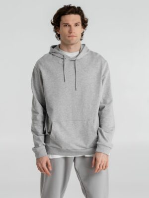 Толстовка с капюшоном унисекс Hoodie, серый меланж — изображение 6