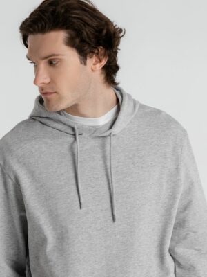 Толстовка с капюшоном унисекс Hoodie, серый меланж — изображение 8