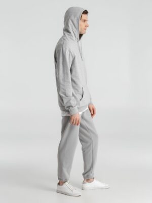 Толстовка с капюшоном унисекс Hoodie, серый меланж — изображение 10