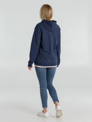 Толстовка с капюшоном унисекс Hoodie, синий меланж — изображение 10