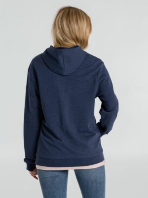 Толстовка с капюшоном унисекс Hoodie, синий меланж — изображение 7