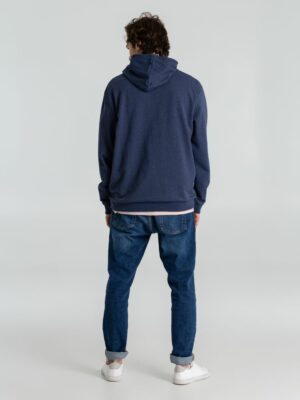 Толстовка с капюшоном унисекс Hoodie, синий меланж — изображение 15