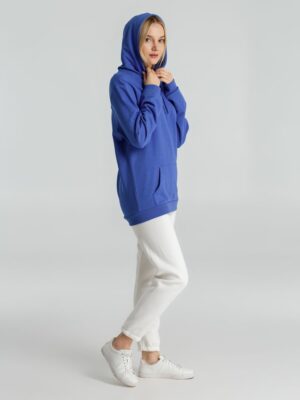 Толстовка с капюшоном унисекс Hoodie, ярко-синий меланж — изображение 9