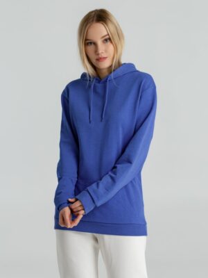 Толстовка с капюшоном унисекс Hoodie, ярко-синий меланж — изображение 6