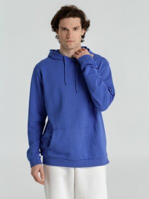 Толстовка с капюшоном унисекс Hoodie, ярко-синий меланж — изображение 10
