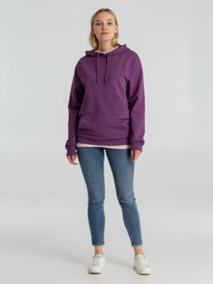 Толстовка с капюшоном унисекс Hoodie, фиолетовый меланж — изображение 8
