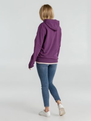Толстовка с капюшоном унисекс Hoodie, фиолетовый меланж — изображение 10
