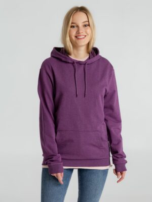 Толстовка с капюшоном унисекс Hoodie, фиолетовый меланж — изображение 6