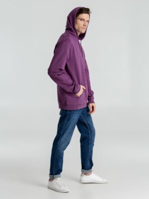 Толстовка с капюшоном унисекс Hoodie, фиолетовый меланж — изображение 14
