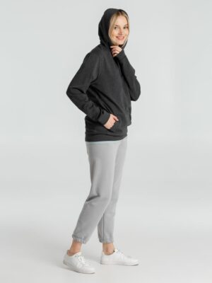 Толстовка с капюшоном унисекс Hoodie, серый меланж (антрацит) — изображение 16
