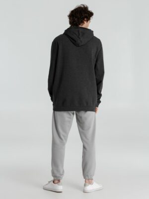 Толстовка с капюшоном унисекс Hoodie, серый меланж (антрацит) — изображение 11