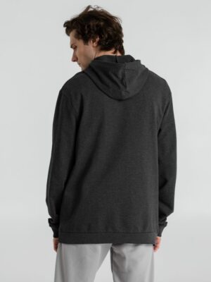 Толстовка с капюшоном унисекс Hoodie, серый меланж (антрацит) — изображение 7