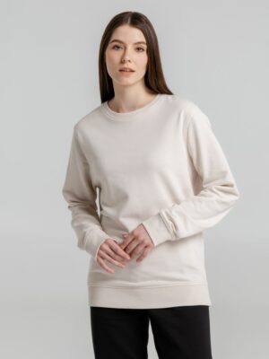 Свитшот унисекс BNC Inspire (Organic), молочно-белый — изображение 9