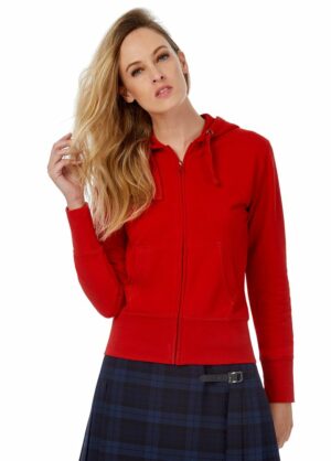 Толстовка женская Hooded Full Zip красная — изображение 5