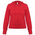 Толстовка женская Hooded Full Zip красная