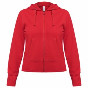 Толстовка женская Hooded Full Zip красная