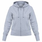Толстовка женская Hooded Full Zip серый меланж