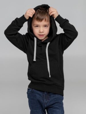 Толстовка с капюшоном детская Kirenga Kids, черная — изображение 9