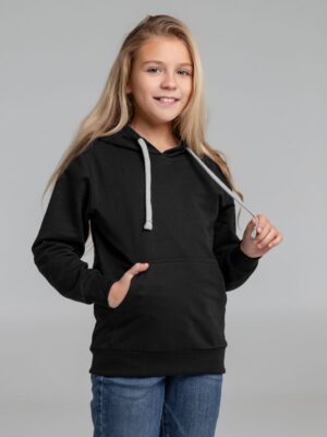 Толстовка с капюшоном детская Kirenga Kids, черная — изображение 6