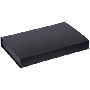 Коробка Silk с ложементом под ежедневник 13x21 см, флешку и ручку, ver. 2, черная — изображение 2