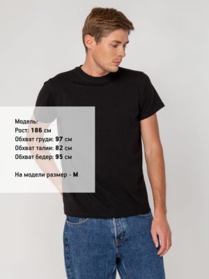 Футболка мужская T-bolka Stretch, черная — изображение 4
