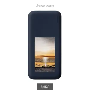 Внешний аккумулятор с подсветкой Luce 10000 mAh, синий — изображение 9