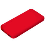 Внешний аккумулятор с подсветкой Luce 10000 mAh, красный