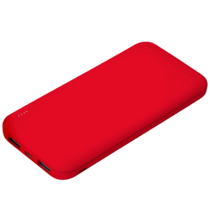 Внешний аккумулятор с подсветкой Luce 10000 mAh, красный
